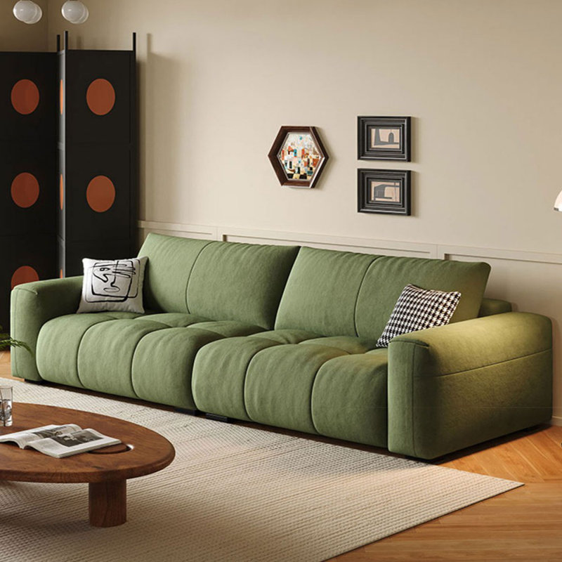 Green 100% Polyester Modular Sofa Cushion Couch, 4, 29.92" H x 110.24" W x 41.34" D