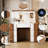 44.4" Elegant Vanity Table with Large Lighted Mirror & Power Outlet, Dressing Table with 7 Drawers & Shelves