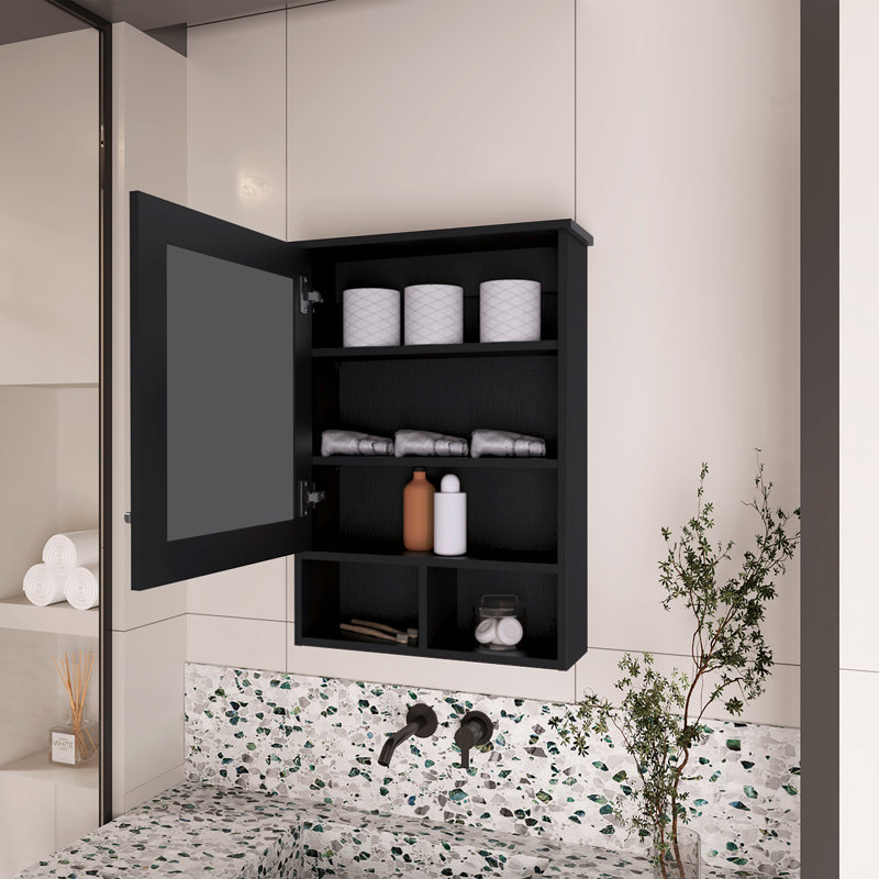 Armoire à pharmacie Gibson, salle de bain, Noir