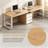 Dual-Person Computer Desk, with 3-Drawer Storage & Rustic Wood Grain Top, Metal Frame & Cable Management, Modern Home Office Style