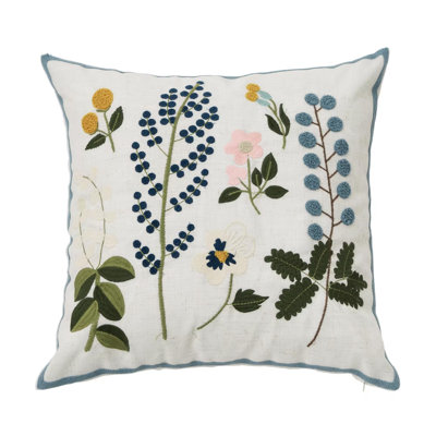  Floral Linen Pillow Cover