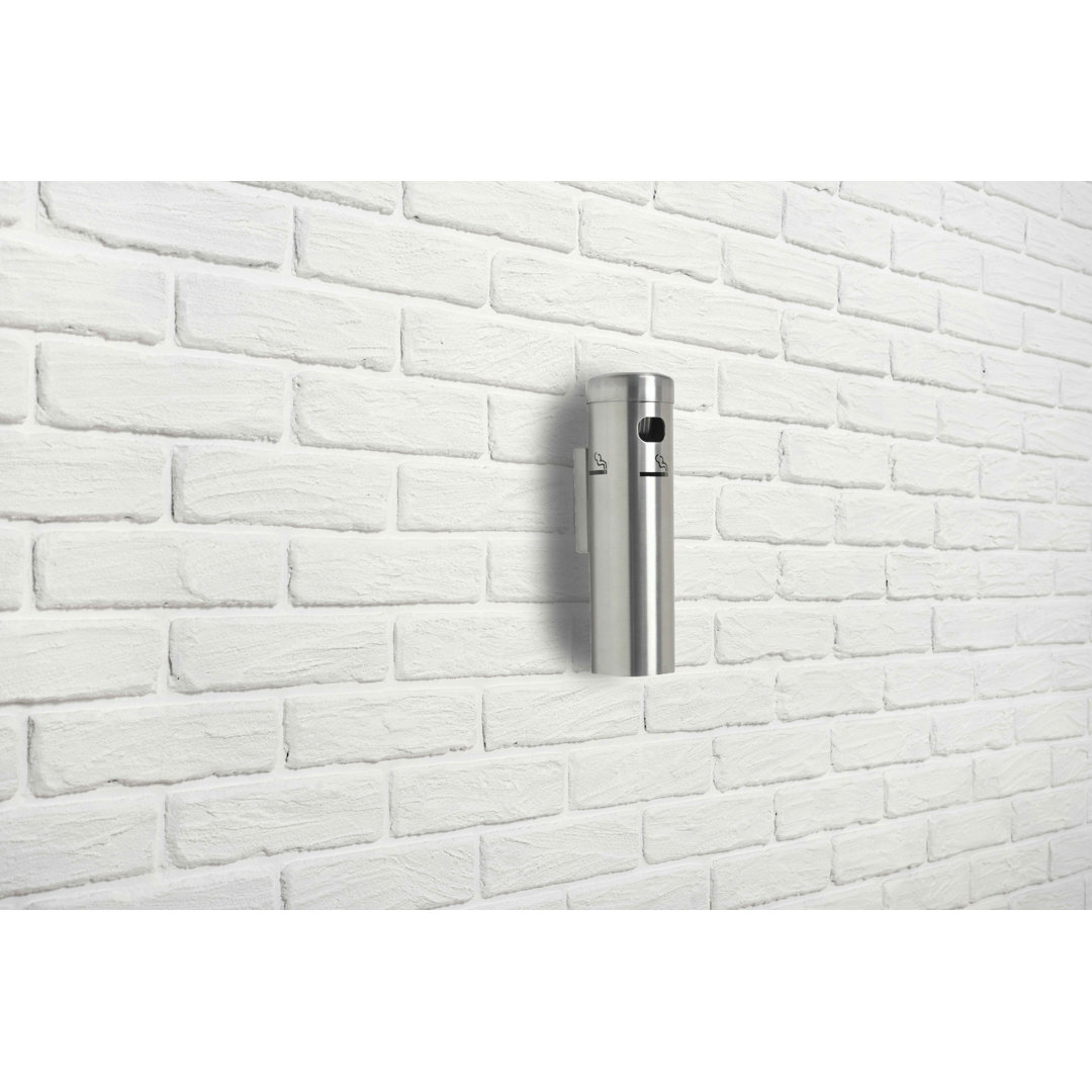 Wall Mounted Cigarette Receptacle AARCO Color: Satin