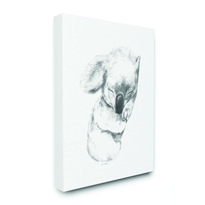 " Cute Koala Baby Animal Neutral Grey Drawing Design "