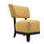 Chaise d'appoint de style contemporain avec pieds fuselés, conception sans accoudoirs, dossier incliné et finition jaune pour les salons modernes-1813266082