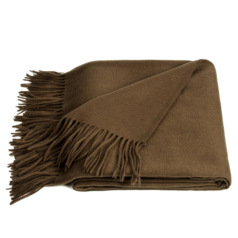 Hudie Quilted Throw Blanket, Cappuccino