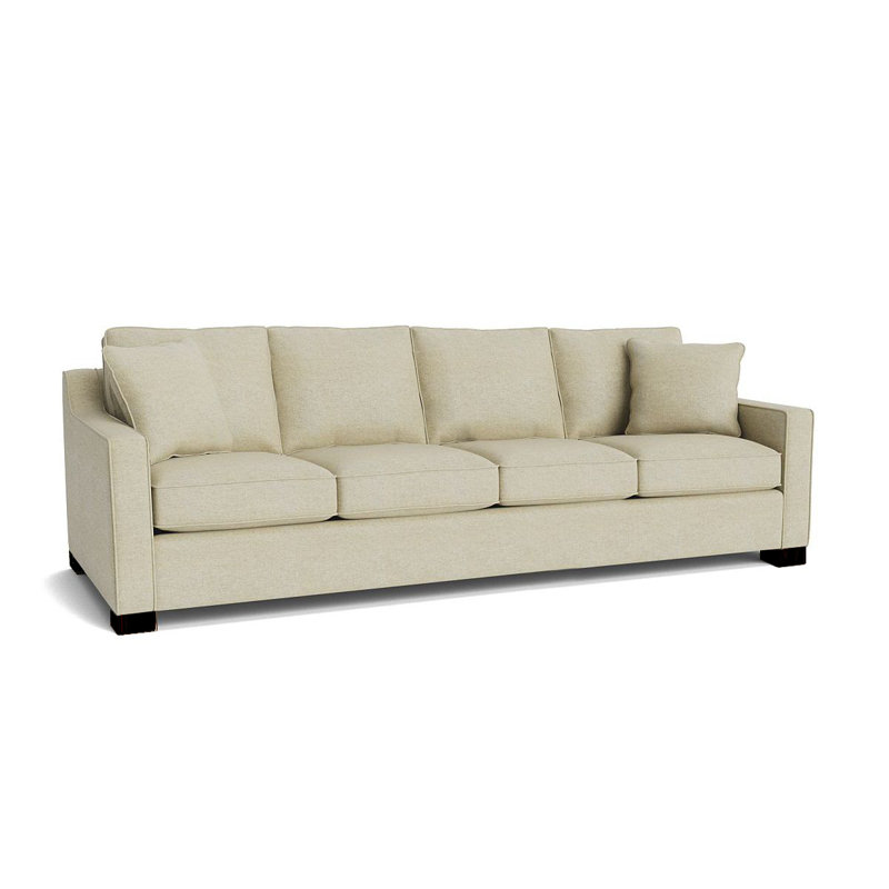 Aceyon Upholstered 102'' Sofa, Espresso, Jango Sandstone