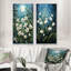 «White Snowdrops Field Pointillism», 2 pièces-596309536-596309537