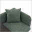 Fauteuil de loisirs, fauteuil de détente avec petite table et coussin de dossier, chaises rembourrées modernes avec pieds en métal et poches latérales pour le salon / la chambre / le jardin-47478073