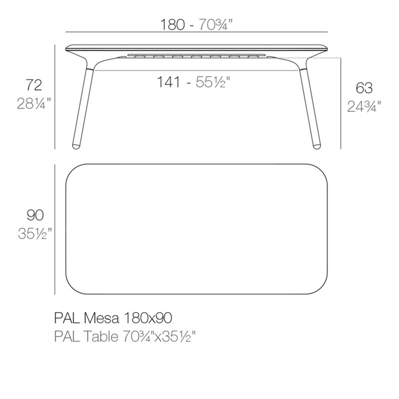 Pal Dining Table, White
