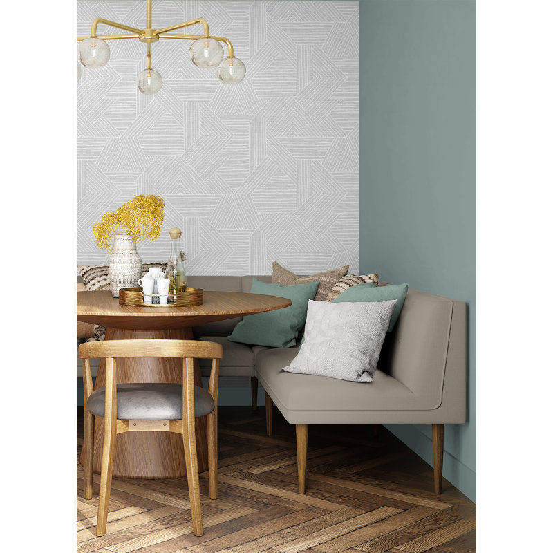 Vinyl Peel & Stick Satin Wallpaper Roll, Salt Glaze