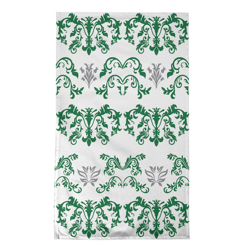 Serviette de thé Philadelphia Throwback Football Baroque, Vert / blanc / argent
