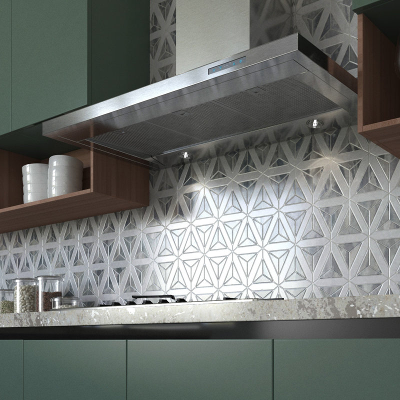 42" Fabriano 600 CFM Ducted Wall Mount Range Hood in Stainless Steel, 42"