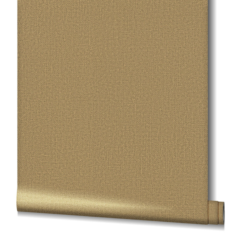 Kumano Textured Weave Wallpaper Roll, Gold