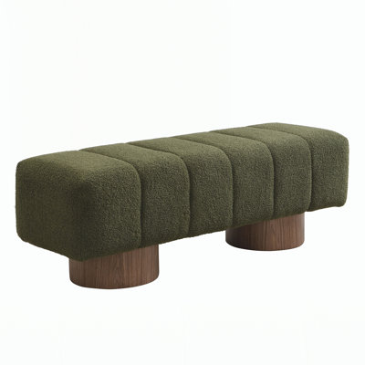 No-Assembly End of Bed Entryway Bench Ottoman for Bedroom Living Room