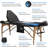 Luxton Home 3-Section Premium Memory Foam Massage Table with Rolling Travel Case - Easy Set Up