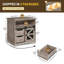Ensemble de 2 tables de bout Brisson l 23,6 po avec station de charge, table d'appoint avec 2 tiroirs et porte de grange, table de chevet en bois pour chambre à coucher et salon Brisson-605576632-714214606