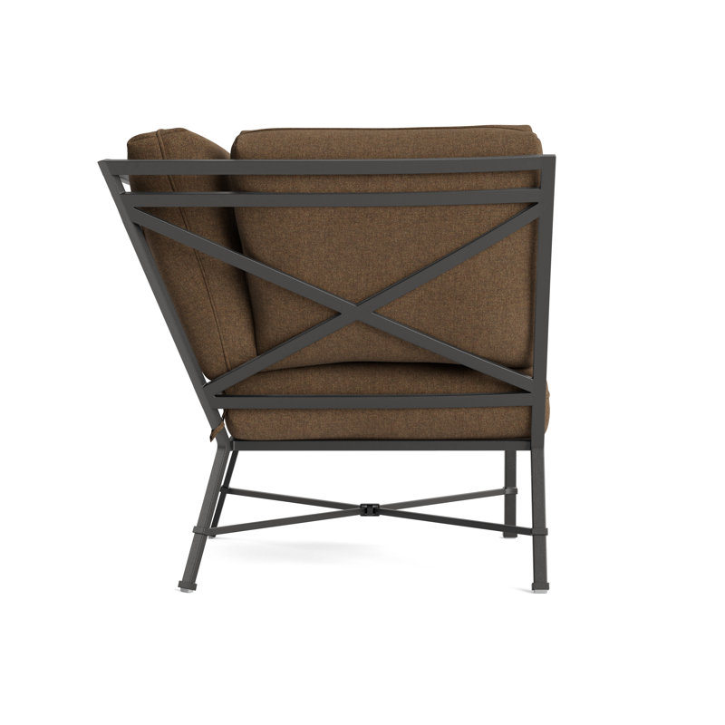 Venetian Outdoor Patio Sectional, Fusion Moccasian, Textured Pewter