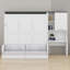 Lit escamotable avec canapé, bureau et armoire de rangement, lit mural multifonctionnel