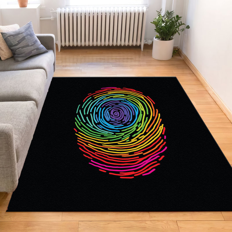 Vibrant Floral Pattern Non-Woven Soft Printed Rug with Elegant Design Theme for Indoor Spaces, Rectangle 2'8" x 3'11"
