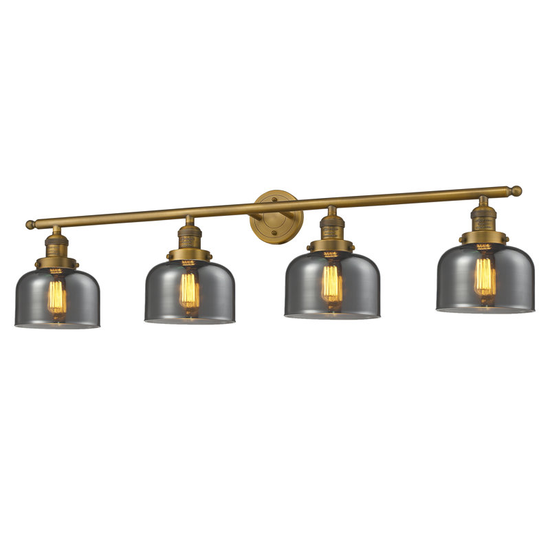 Reyhani 4 - Light Dimmable Vanity Light, Brushed Brass, Clear