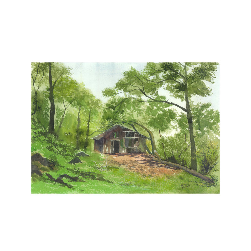 Maison brisée | Aquarelle sur papier | Par Asmita Atre