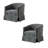 Upholstered Swivel Barrel Chair Set Of 2-394980533
