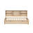 Twin Daybed With Sideboard, 2 Drawers, Charging, Natural Hue Side Built-In , Color Finish-182103601