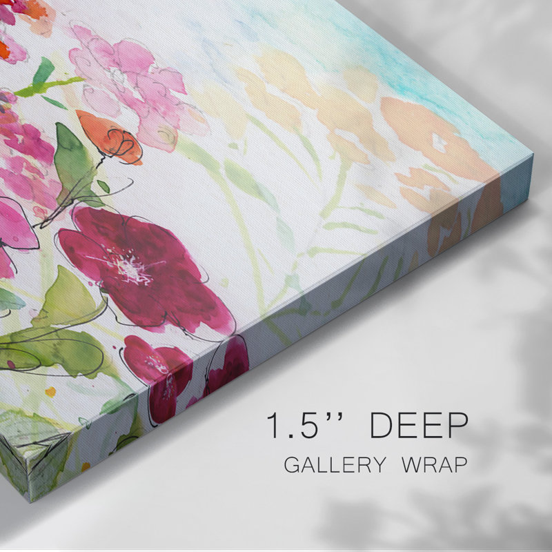 Papillon d'été sur toile tendue, H 12 po x l 18 po