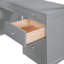 Lit mezzanine simple gris - solution peu encombrante avec 3 tablettes pour l'organisation avec meubles de chambre à coucher élégants et pratiques-455971659-455971658