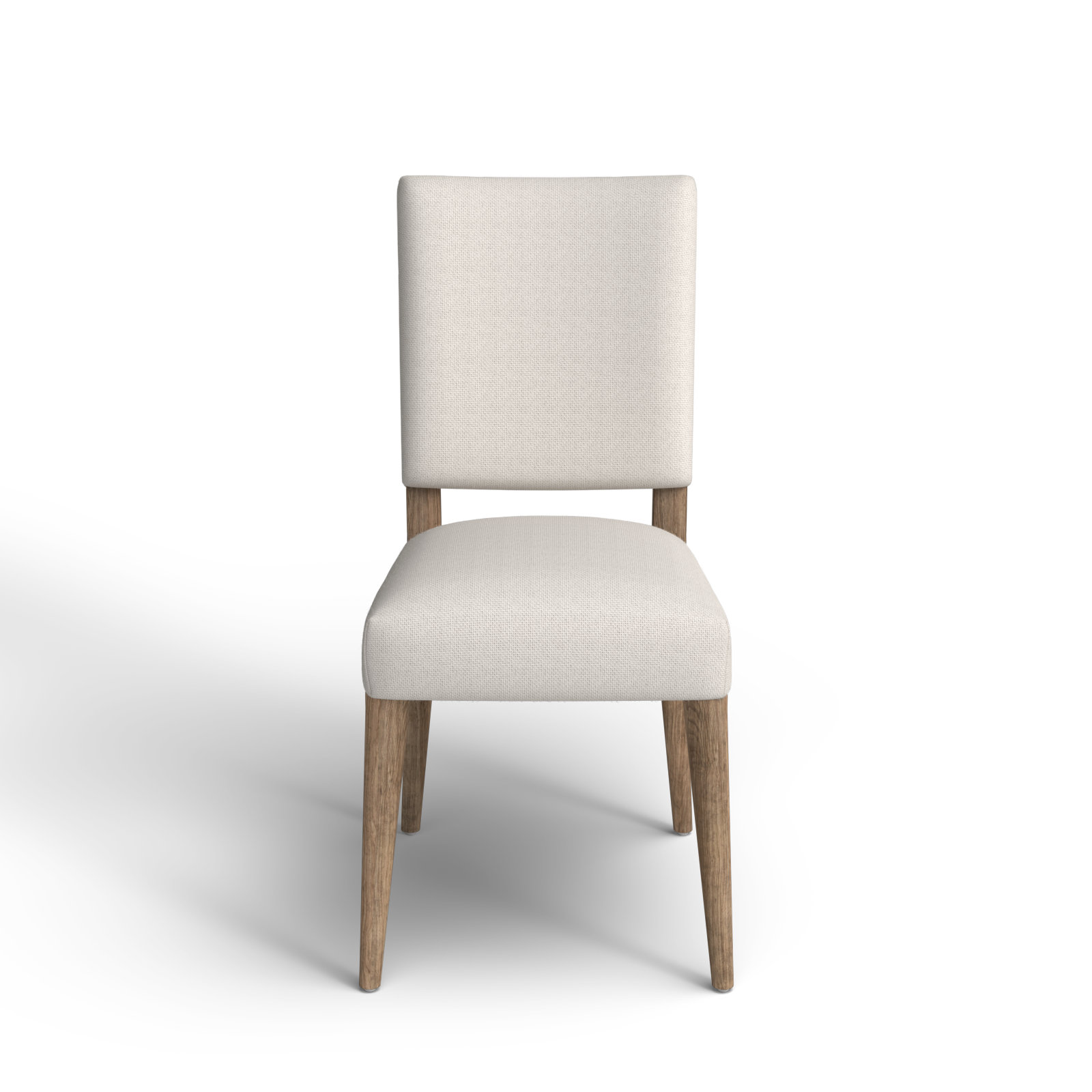 Norris Upholstered Side Chair, Unfinished Linen, Natural