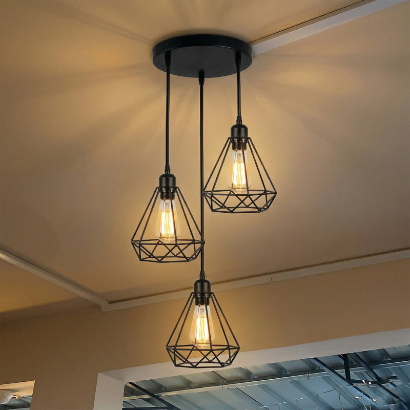3 - Light Black Cluster Pendant, Yes