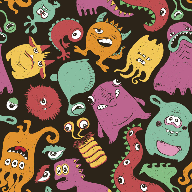 «Hokah Funny Monsters» par Annykos, H 12 po x l 12 po