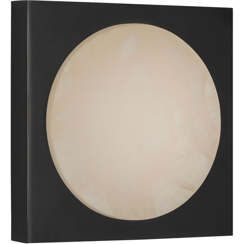 Dichotomy Sconce with Alabaster, 4.5" H x 4.5" W x 0.75" D, Bronze, 1 Lights