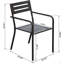 Ensemble de 4 chaises de salle à manger d'extérieur 4 pièces