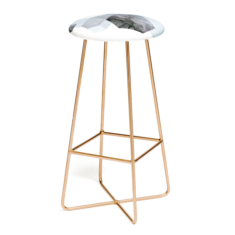 Tabouret de comptoir 25 po Ninola, Gris / noir
