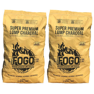 FOGO Super Premium Oak Restaurant Natural Hardwood Lump Charcoal (Set of 2)