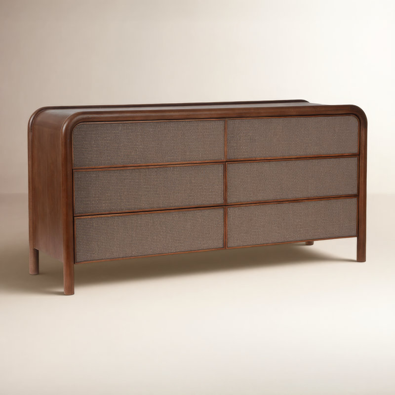Omena 6 DRAWER DRESSER WARM BROWN