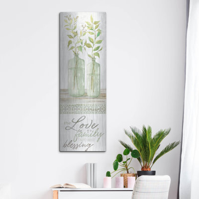 «The Love of a Family» par Cindy Jacobs, art mural en métal, 16 po x 48 po
