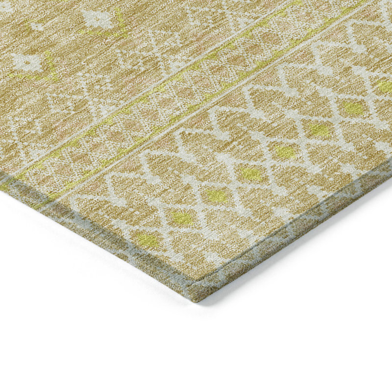 Tapis ivoire tribal intérieur lavable 5 pi x 8 pi