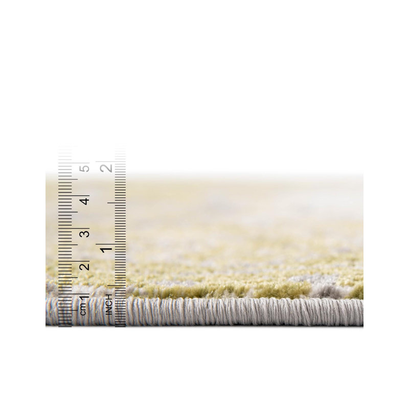 Tapis vert clair Folkeste, Rond 6 pi 1 po