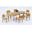 9 Pcs Grade-A Teak Wood Dining Set: 94" Double Extension Oval Table And 8 Travota Stacking Arm Chairs #11TV2208-73240009