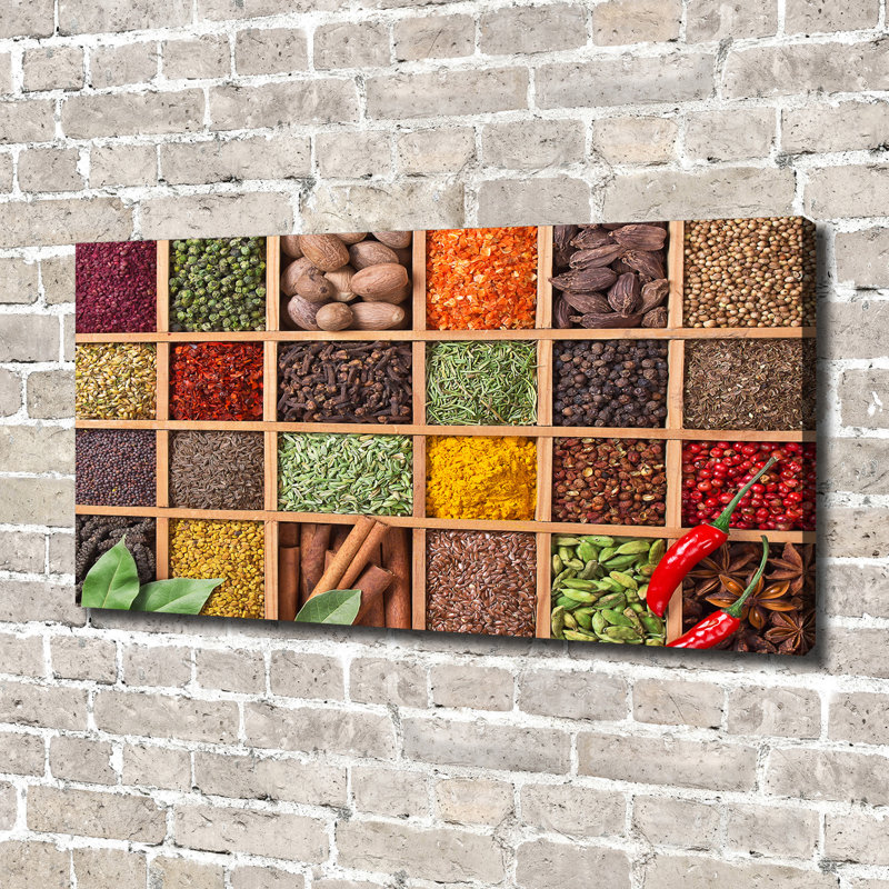 Spices And Herbs - Wrapped Canvas Print