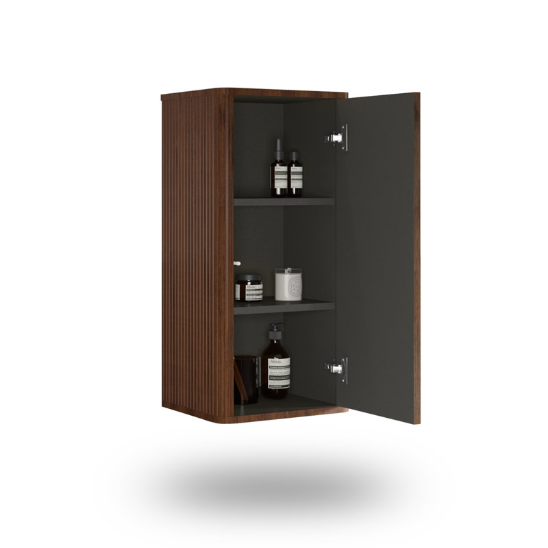 Hannemarie 14.2" W Manufactured Wood Bathroom Cabinet, Walnut