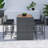 5-Pieces Outdoor Patio Wicker Bar Set