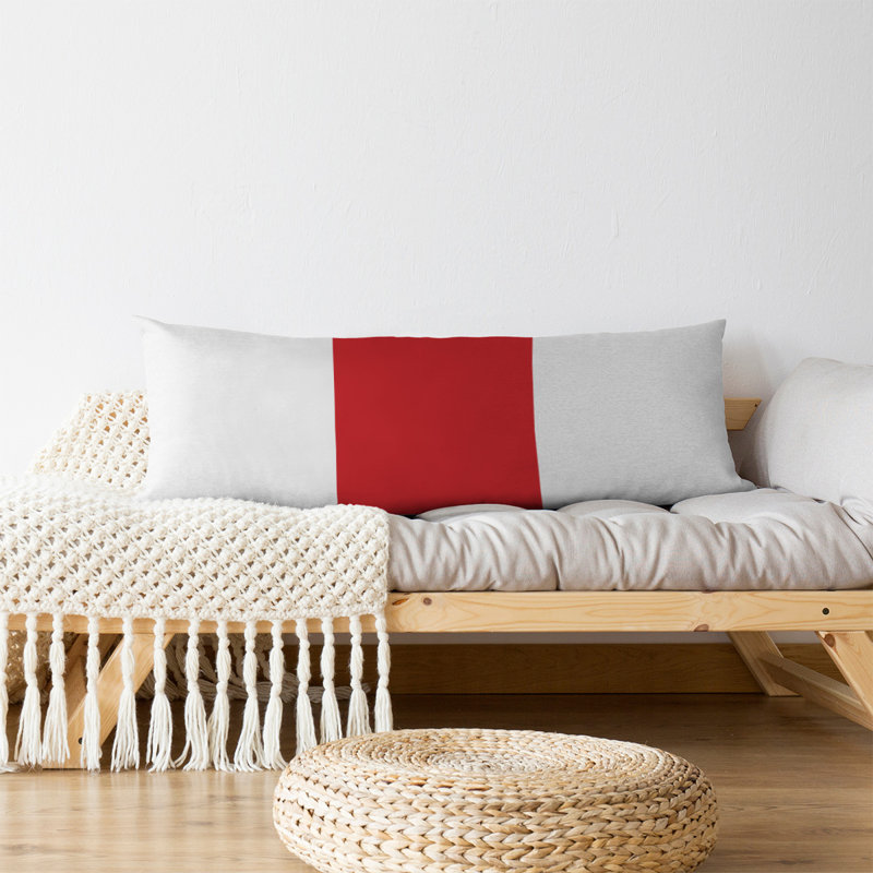 Oreiller de corps en polyester / polyester Arizona Football Stripes, Blanc / rouge moyen, Kentucky 