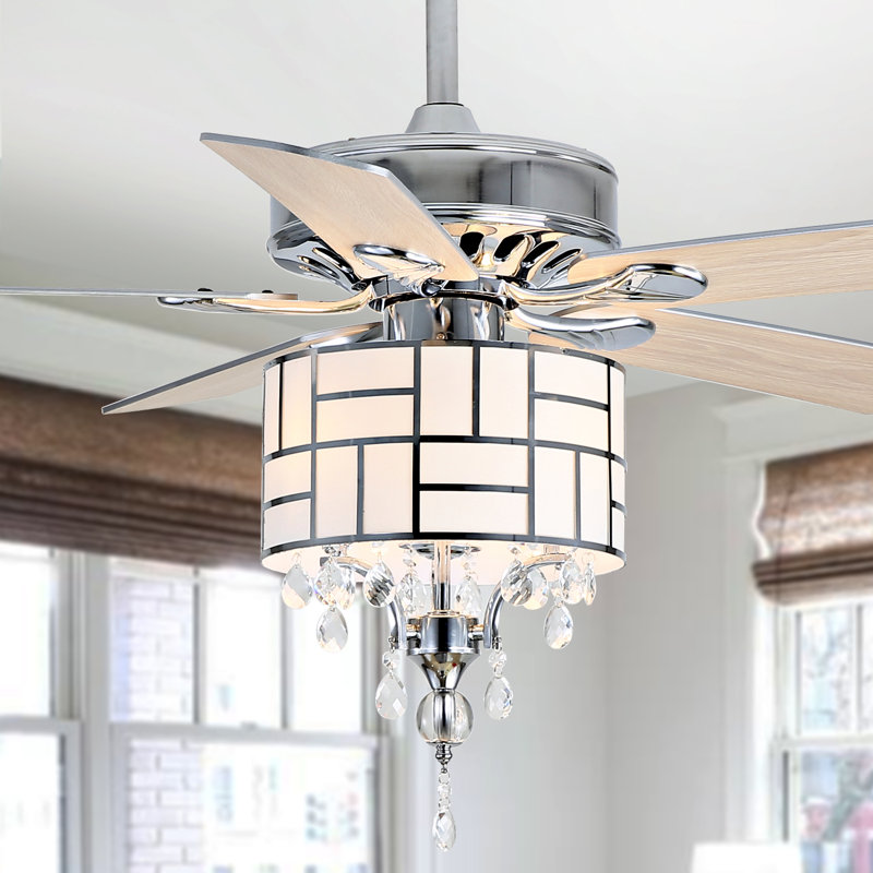 Ventilateur de plafond 52 pales 52 po avec télécommande Maestas, ensemble d'éclairage inclus