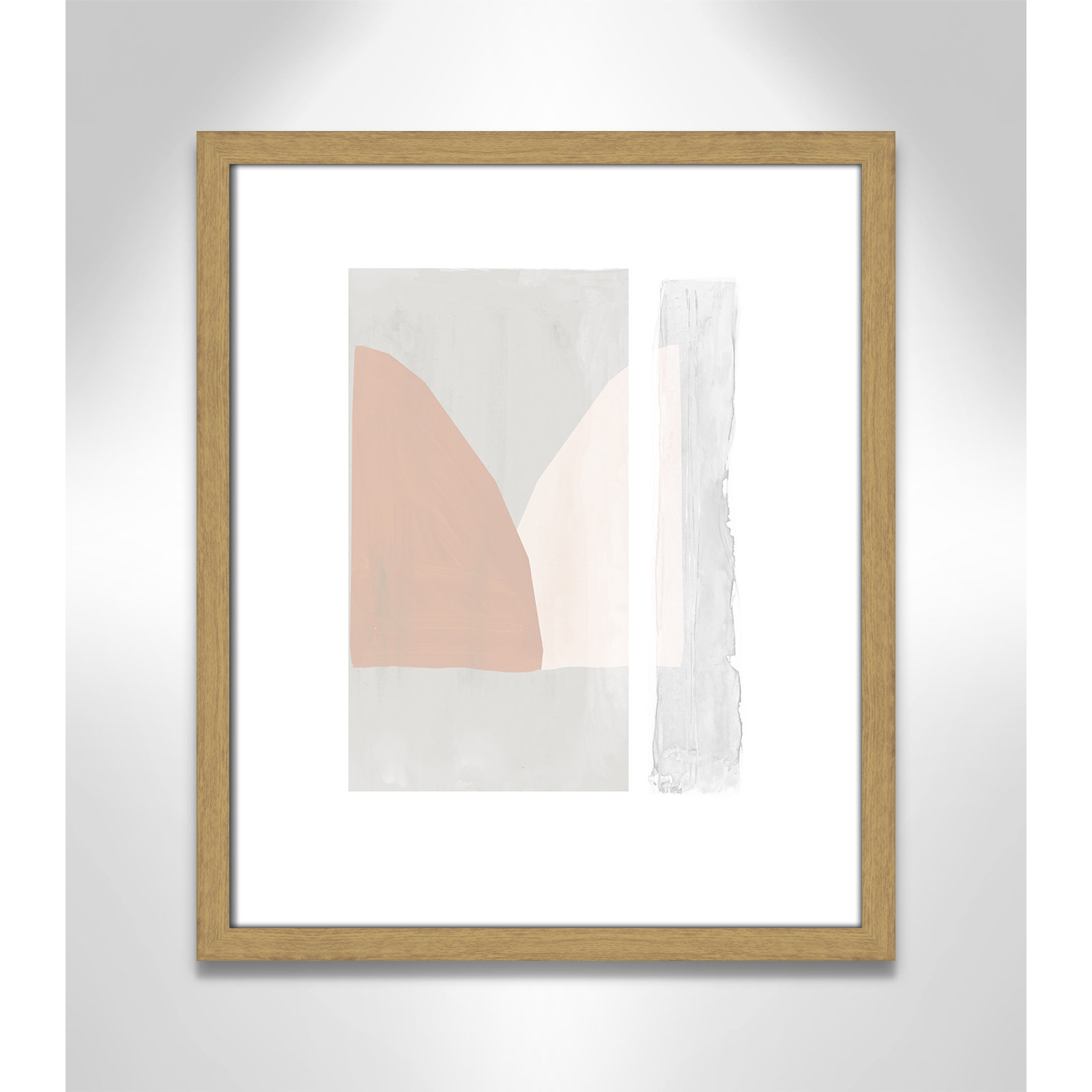 Soft and Light - Painting Print, 19" H x 16" W x 0.75" D, Beige Wood Framed Paper