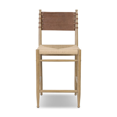 Brielle Upholstered Stool with Solid Wood Frame