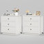 Commode 3 tiroirs l 24 po en bois massif avec prises intégrées (ensemble de 2)-945481972