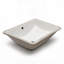 Lavabo de salle de bain rectangulaire en céramique blanche, encastré sous plan, avec trop-plein, 48 x 36 cm (19 x 14 pouces).